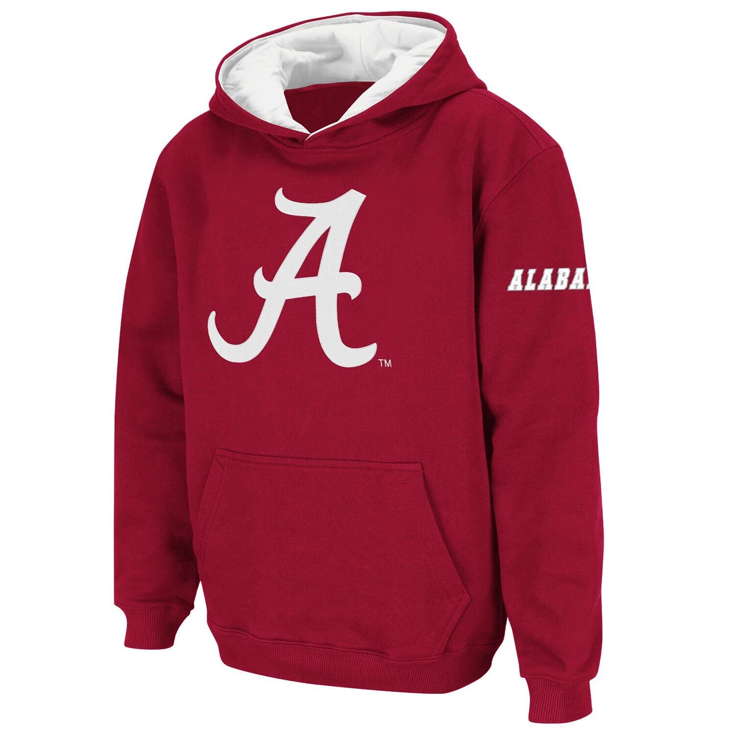 

Пуловер с капюшоном и большим логотипом Youth Stadium Athletic Crimson Alabama Crimson Tide Unbranded