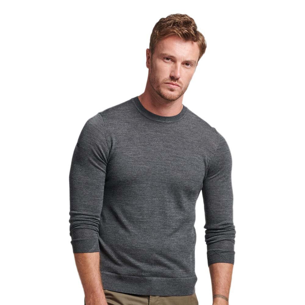 

Свитер Superdry Studios Merino Crew Neck, серый