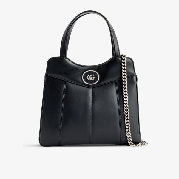 

Маленькая кожаная сумка-тоут Petite Gucci, черный