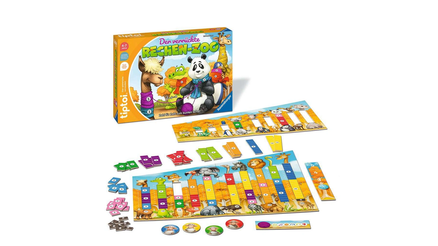 Ravensburger Tiptoi Безумный арифметический зоопарк развивающая Игра для детей от 4 лет и старше