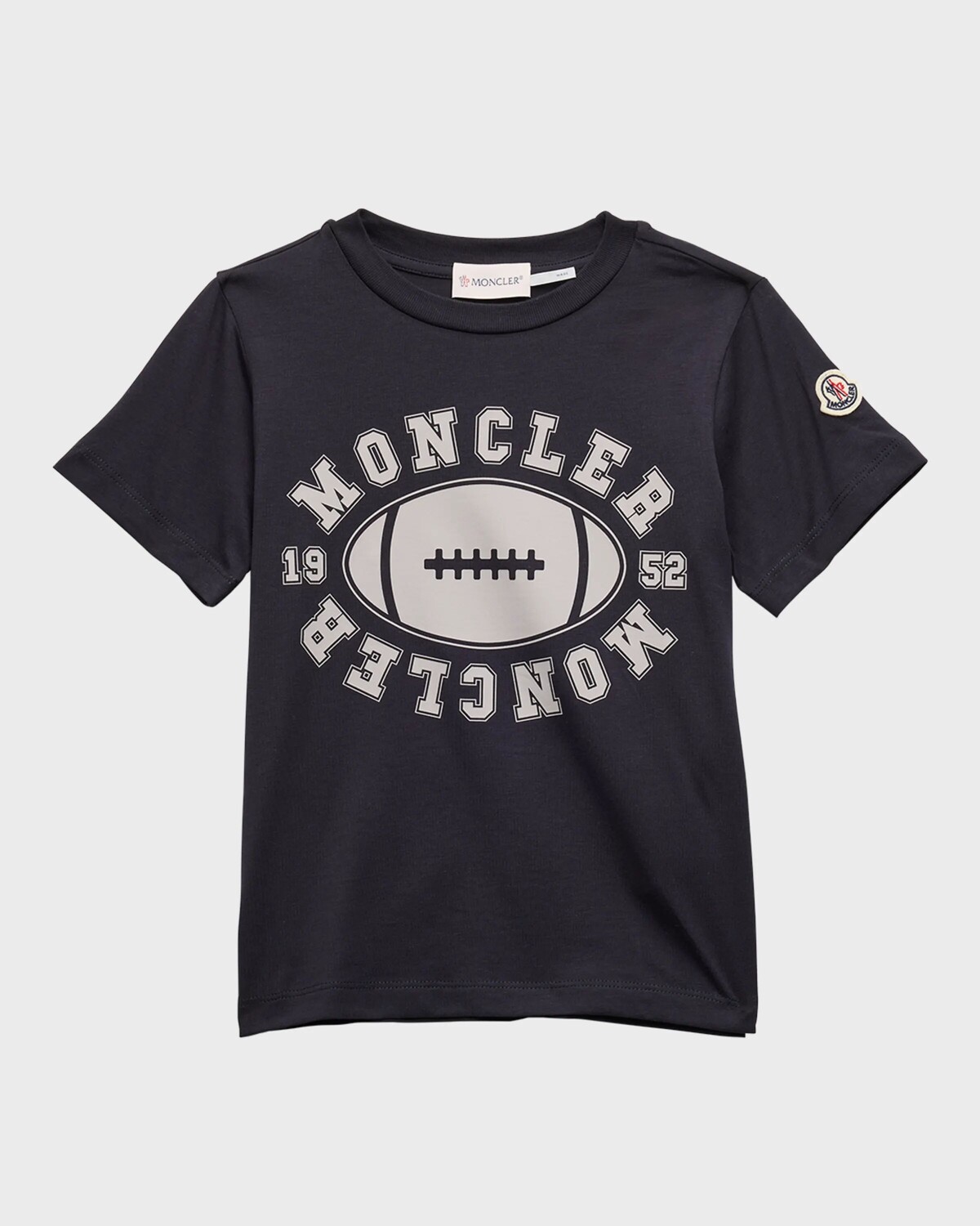 

Футболка с логотипом в футбольном стиле для мальчиков Moncler, цвет Blue