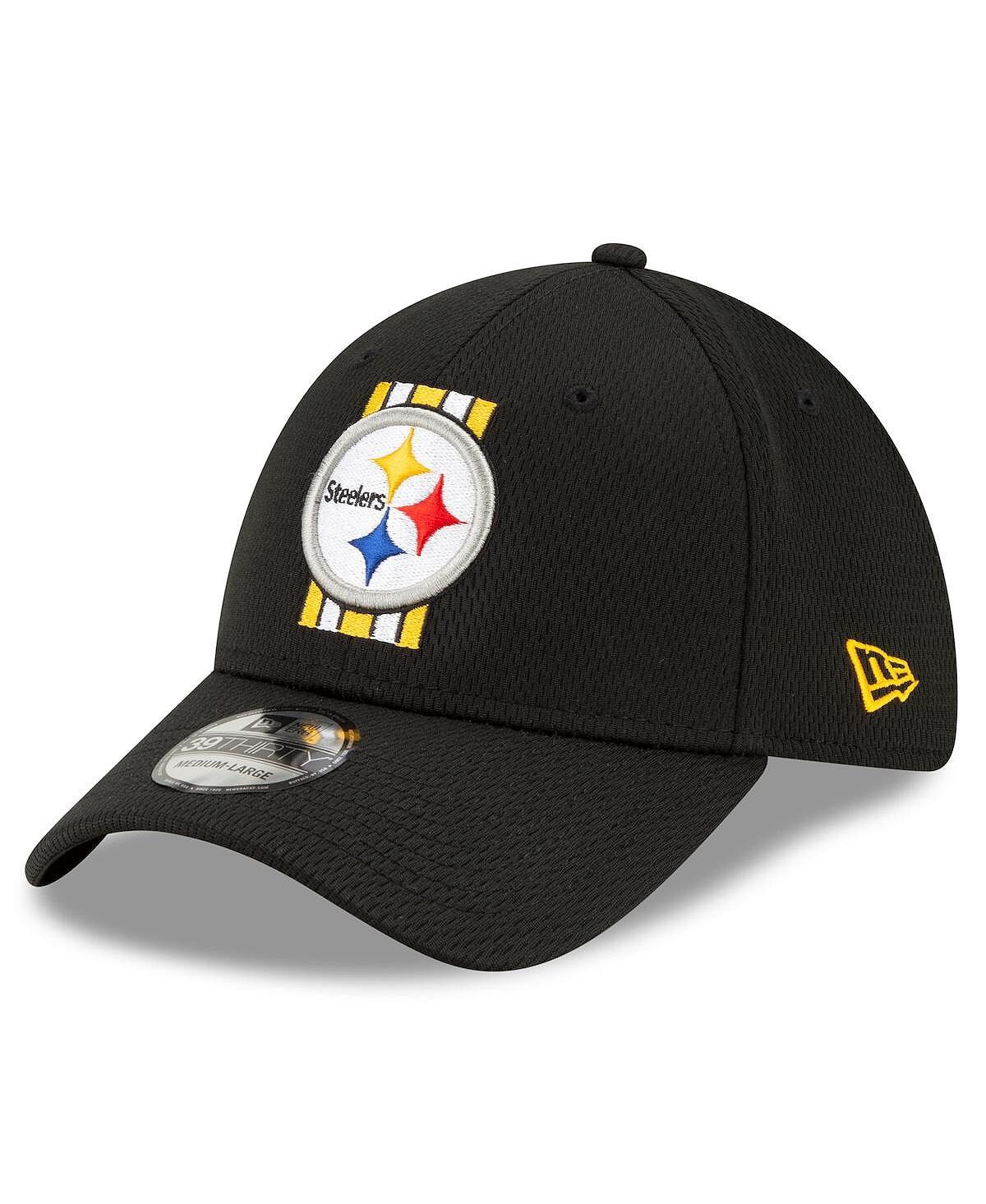

Мужская черная кепка Pittsburgh Steelers 2021 Nfl Training Camp 39Thirty Flex Hat New Era
