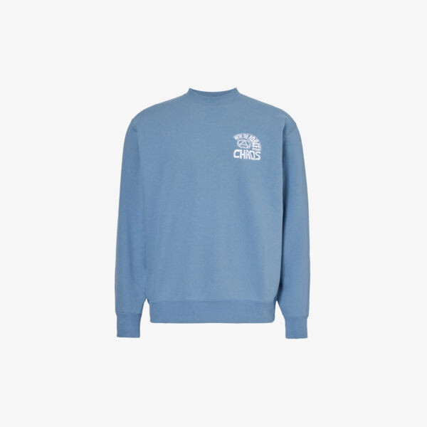 

Толстовка из смесового хлопка с вышивкой peace program Obey, цвет coronet blue
