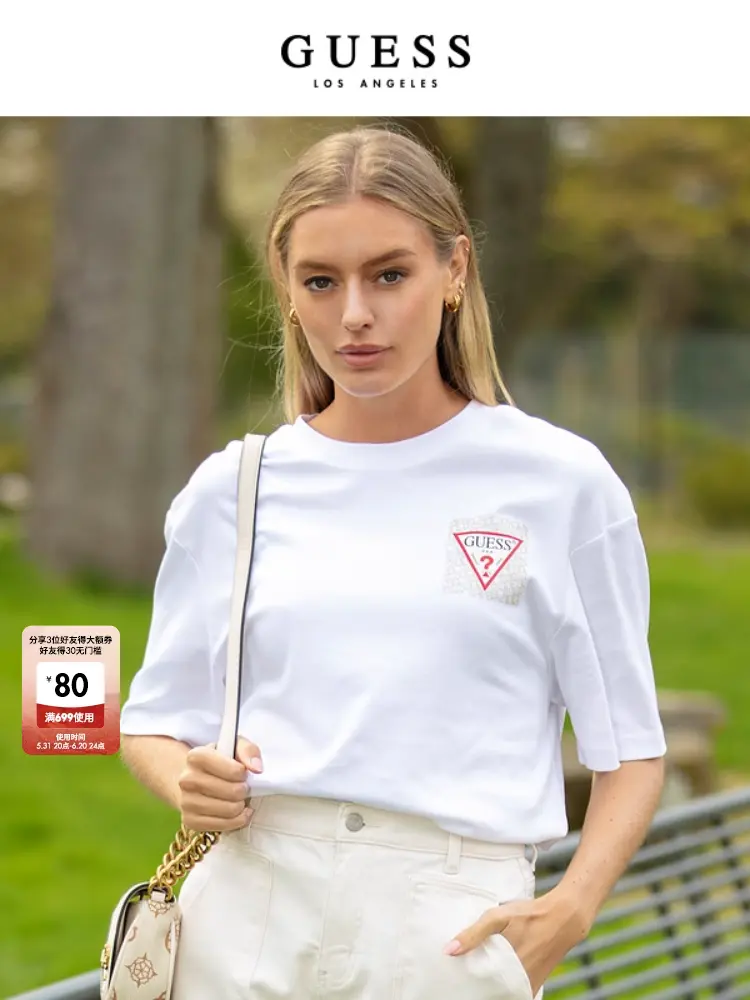 

Футболка Guess с принтом, белый