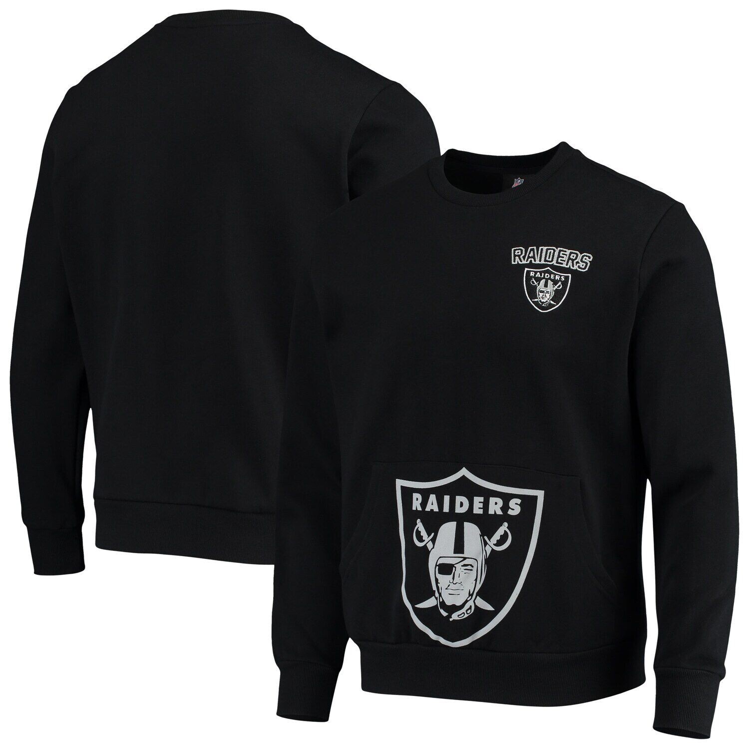 

Мужской черный пуловер с карманами FOCO Las Vegas Raiders