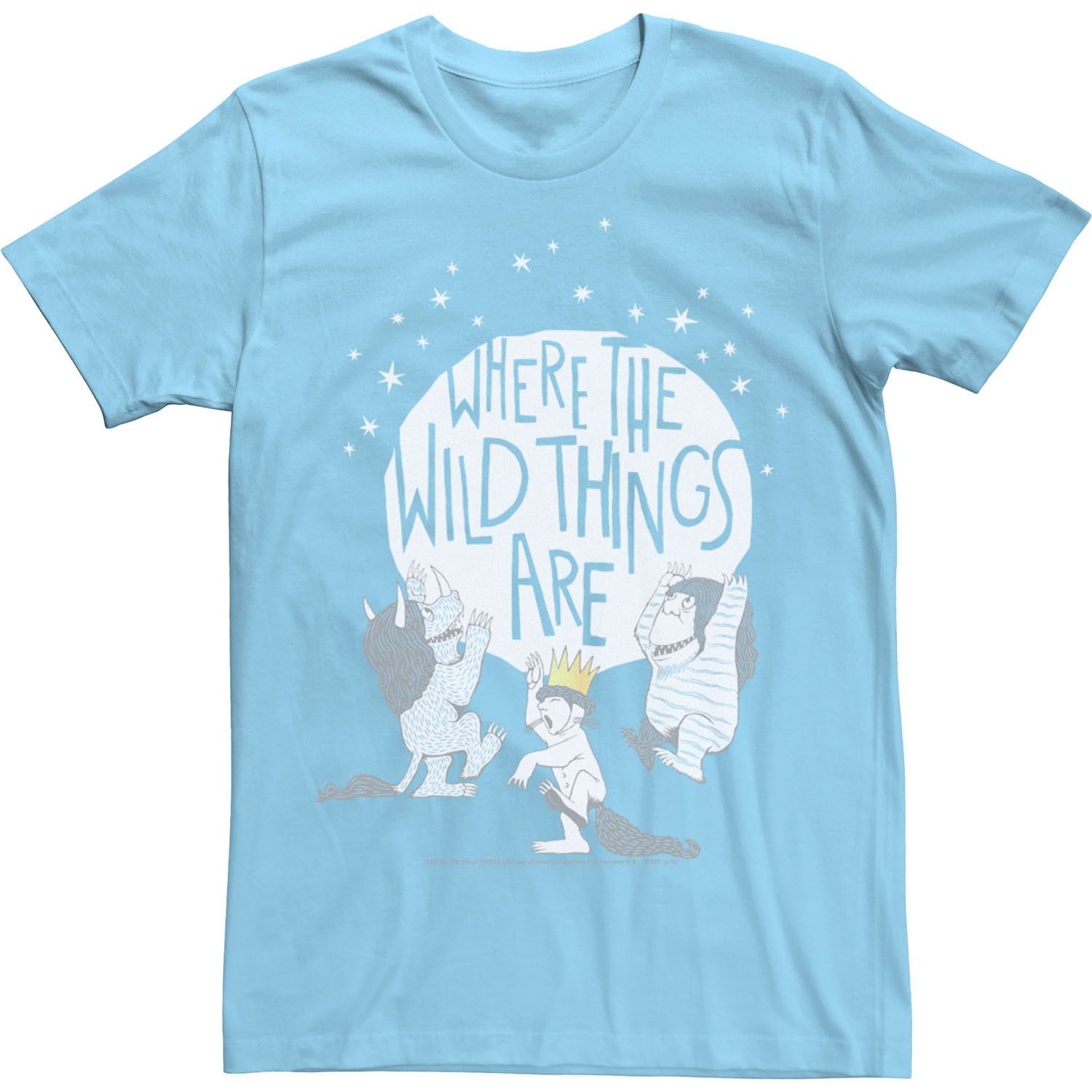 Мужская футболка с плакатом «Where The Wild Things Are The Wild Things» Licensed Character
