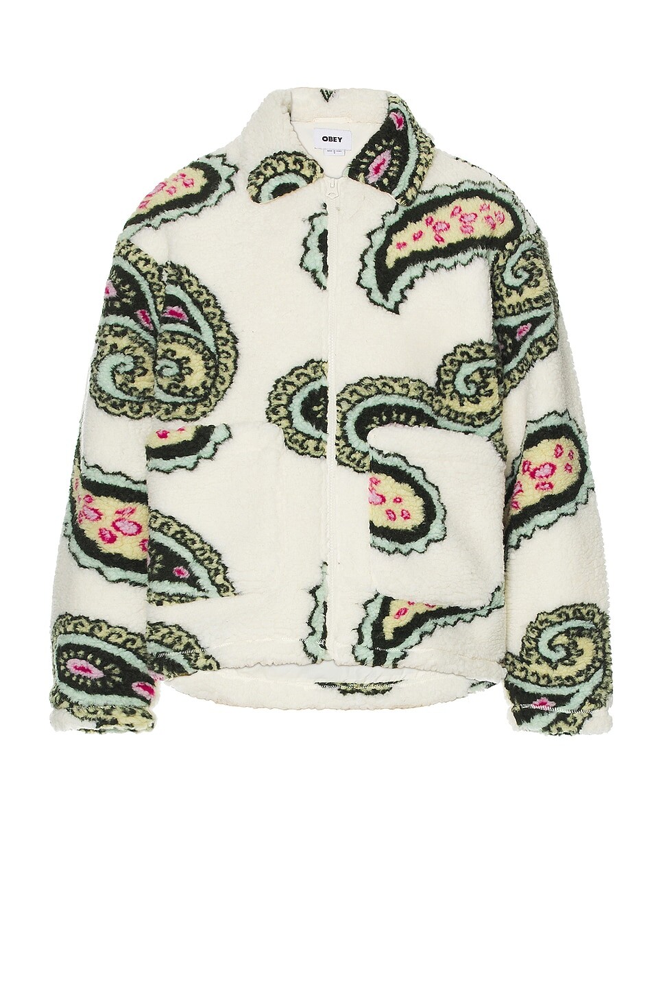 

Куртка Obey Paisley Sherpa, цвет Unbleached Multi