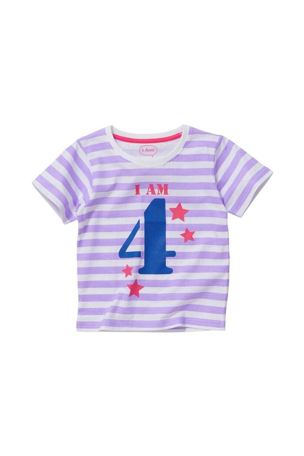Футболка «Мне 1» на день рождения I Am!, фиолетовый