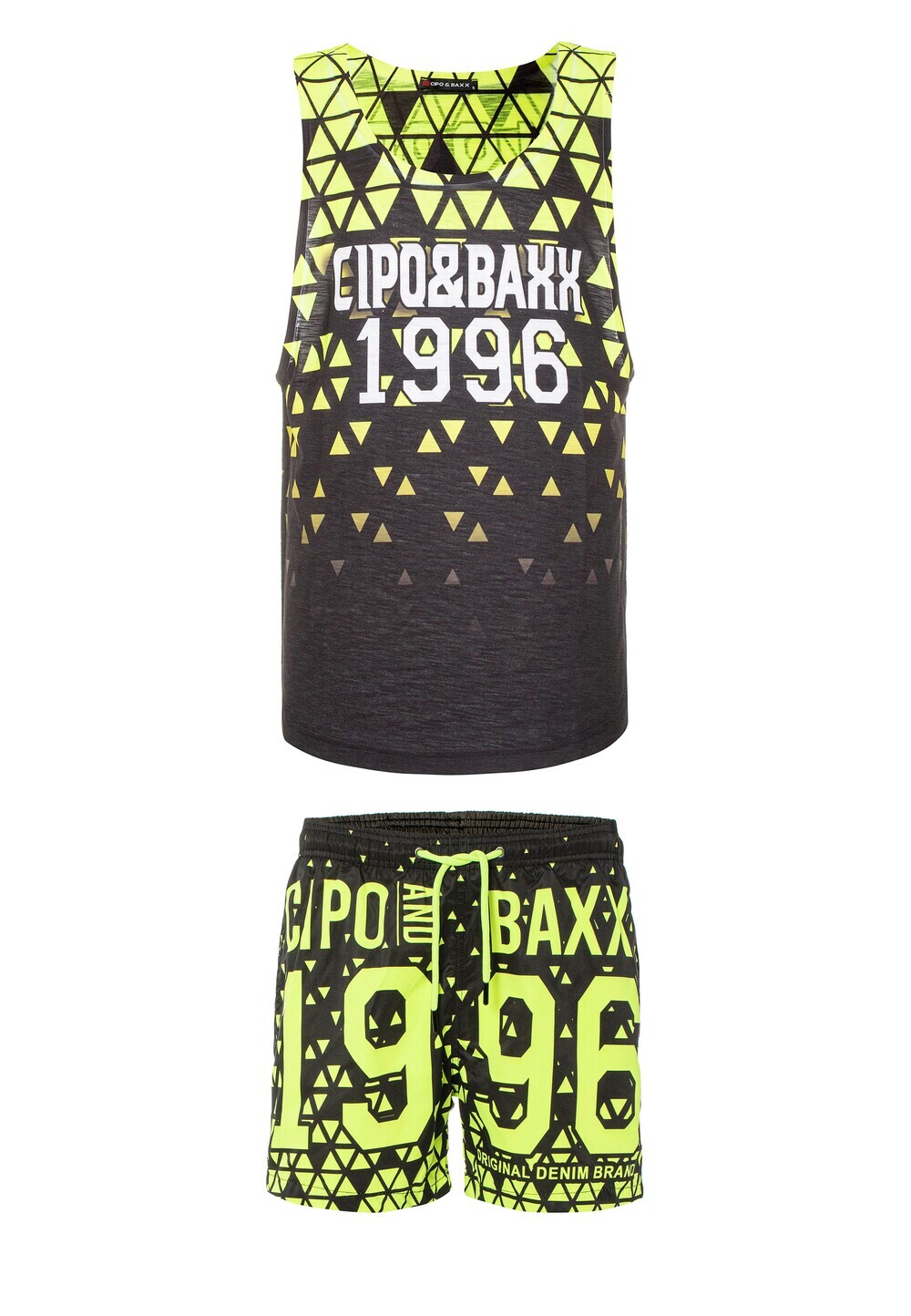 

Короткая пижама Cipo & Baxx, неоново-желтый