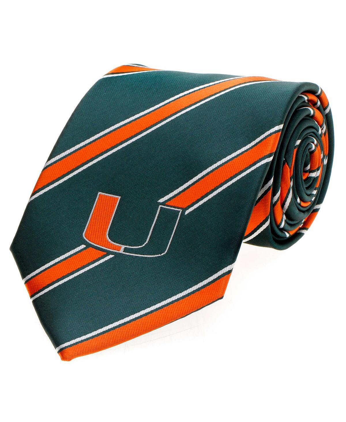 

Мужской тканый полиэфирный галстук Miami Hurricanes Eagles Wings