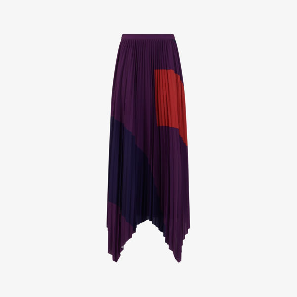 Тканая юбка миди в стиле колор-блок со складками Leem, цвет magen comb magen 10 pieces microfiber cloth set