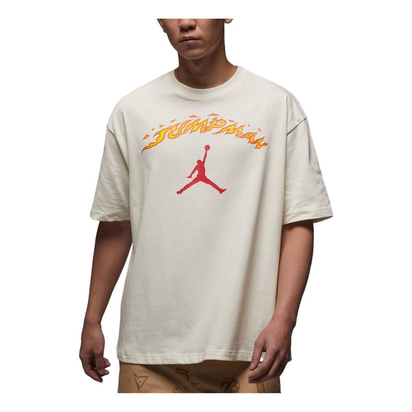 Футболка Air Jordan Fire Jumpman Logo T-Shirt 'White', белый