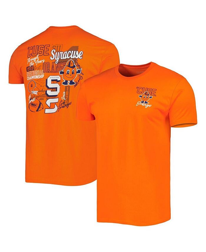 

Мужская оранжевая футболка Syracuse Orange Vintage-like Through the Years Two-Hit Image One, оранжевый