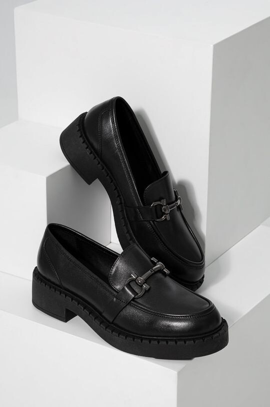 

Кожаные мокасины Answear Lab, черный