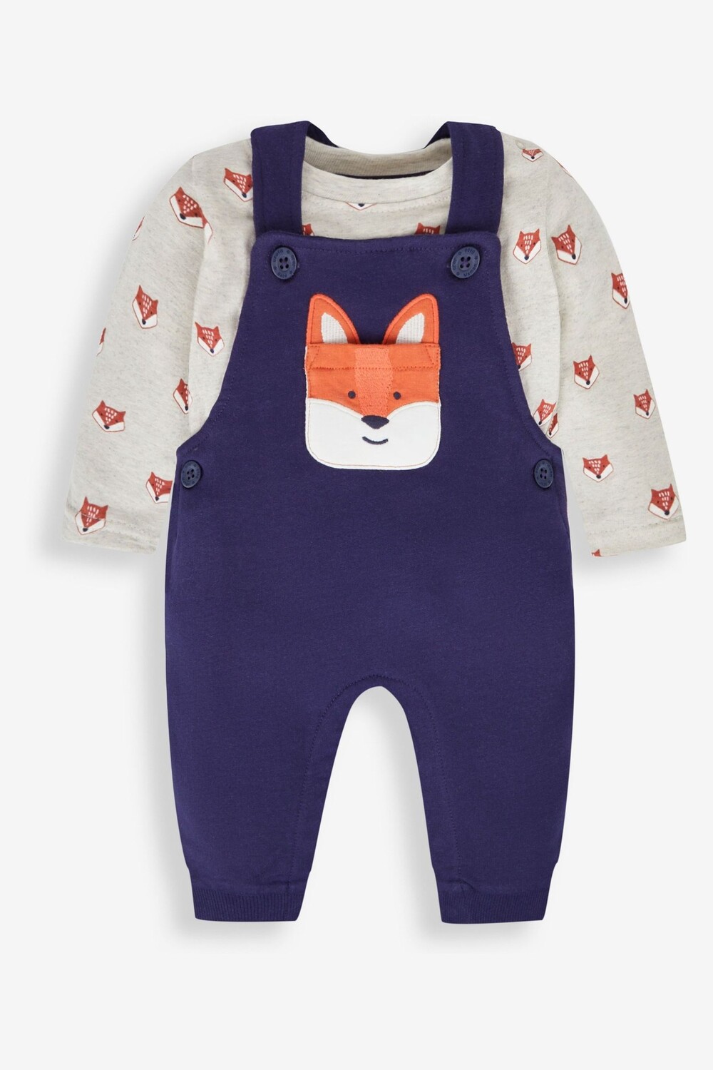 

JoJo Maman Bébé Комбинезон с карманами и топом с принтом и аппликацией Jojo Maman Bébé, синий