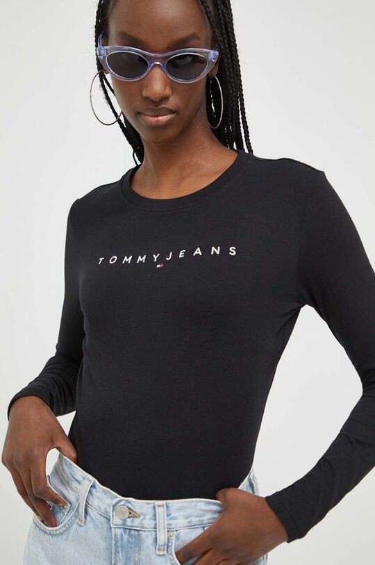 

Футболка с длинными рукавами, хлопок Tommy Jeans, черный