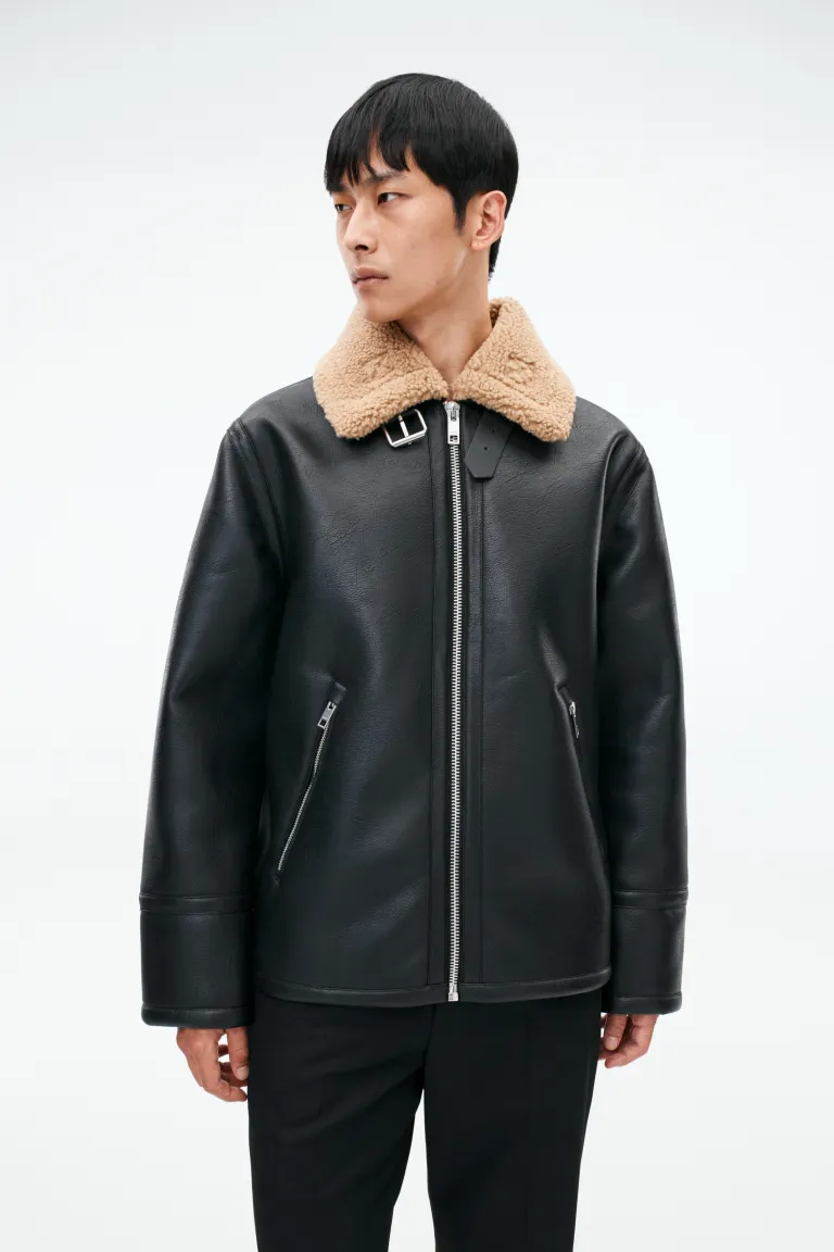 

Пуховик стандартного кроя H&M, черный