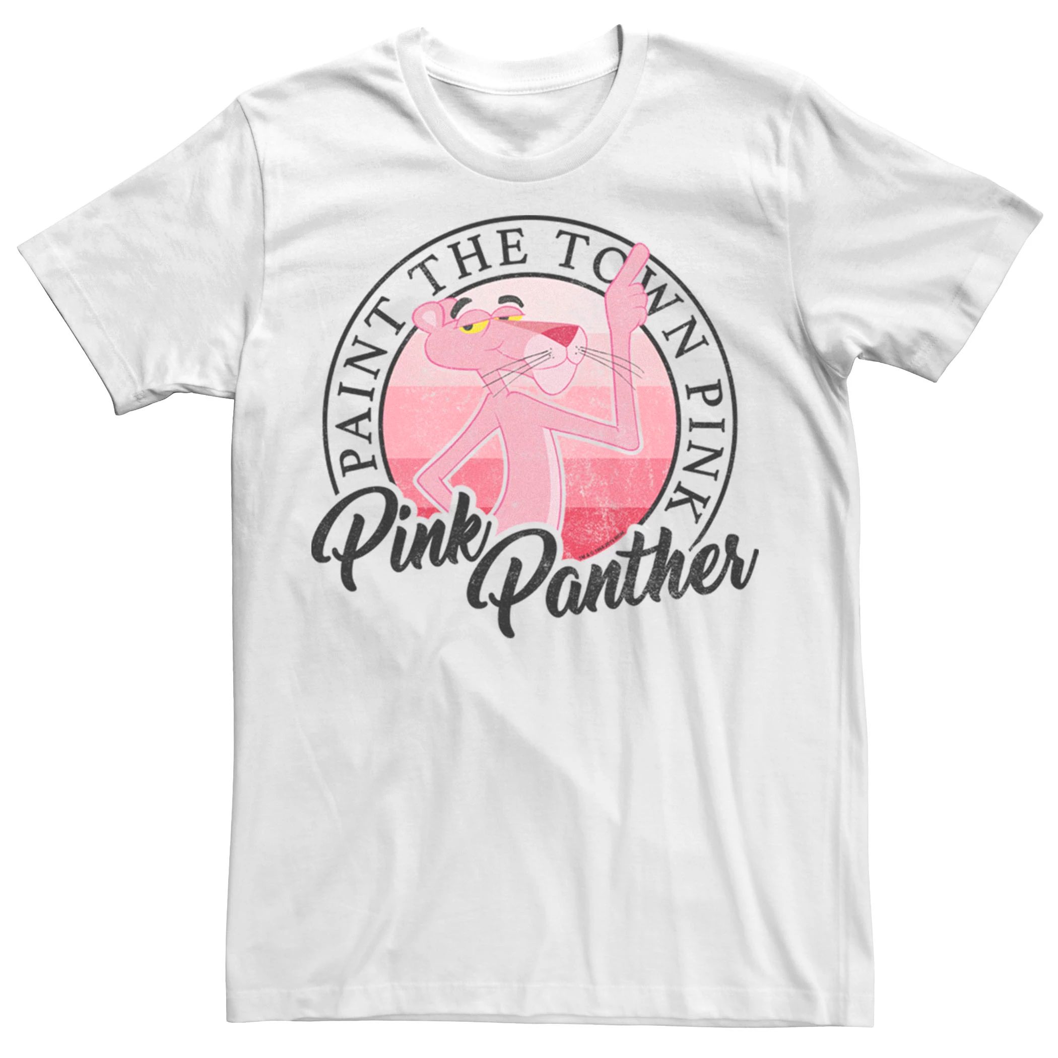 цена Мужская розовая футболка с портретом Pink Panther Paint The Town Licensed Character