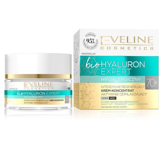 Крем-концентрат 70+, 50мл Eveline Cosmetics, Bio Hyaluron Expert концентрат для лица eveline крем концентрат для лица bio hyaluron expert 30 глубоко увлажняющий