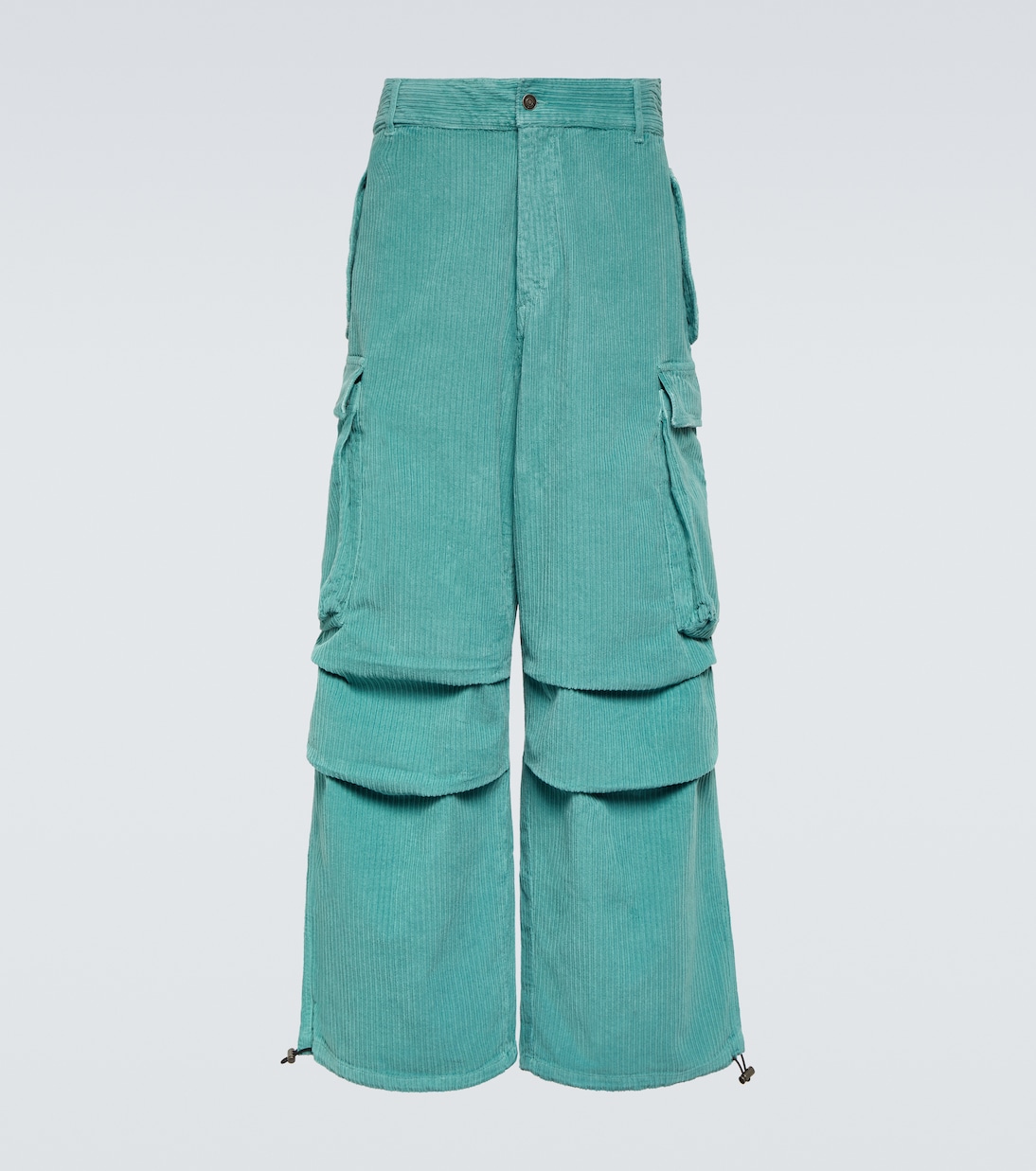 Бархатные вельветовые брюки карго Alanui, синий