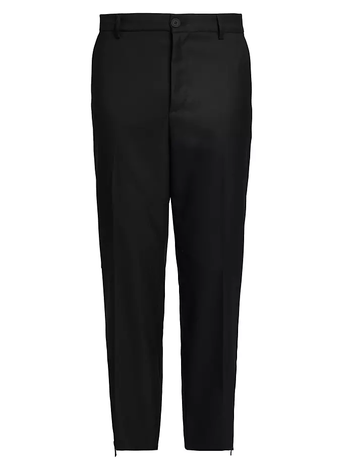 

Плиссированные хлопковые брюки Versace Jeans Couture, черный