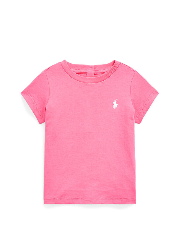 

Футболка для маленьких девочек с розовым логотипом Polo Ralph Lauren