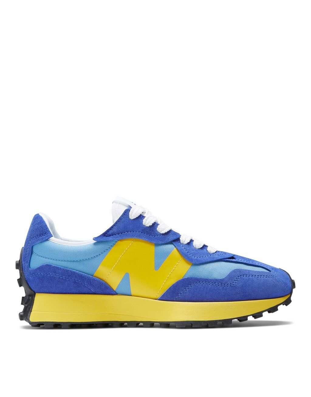 

Кроссовки New Balance 327 синего мульти и желтого цвета, Синий