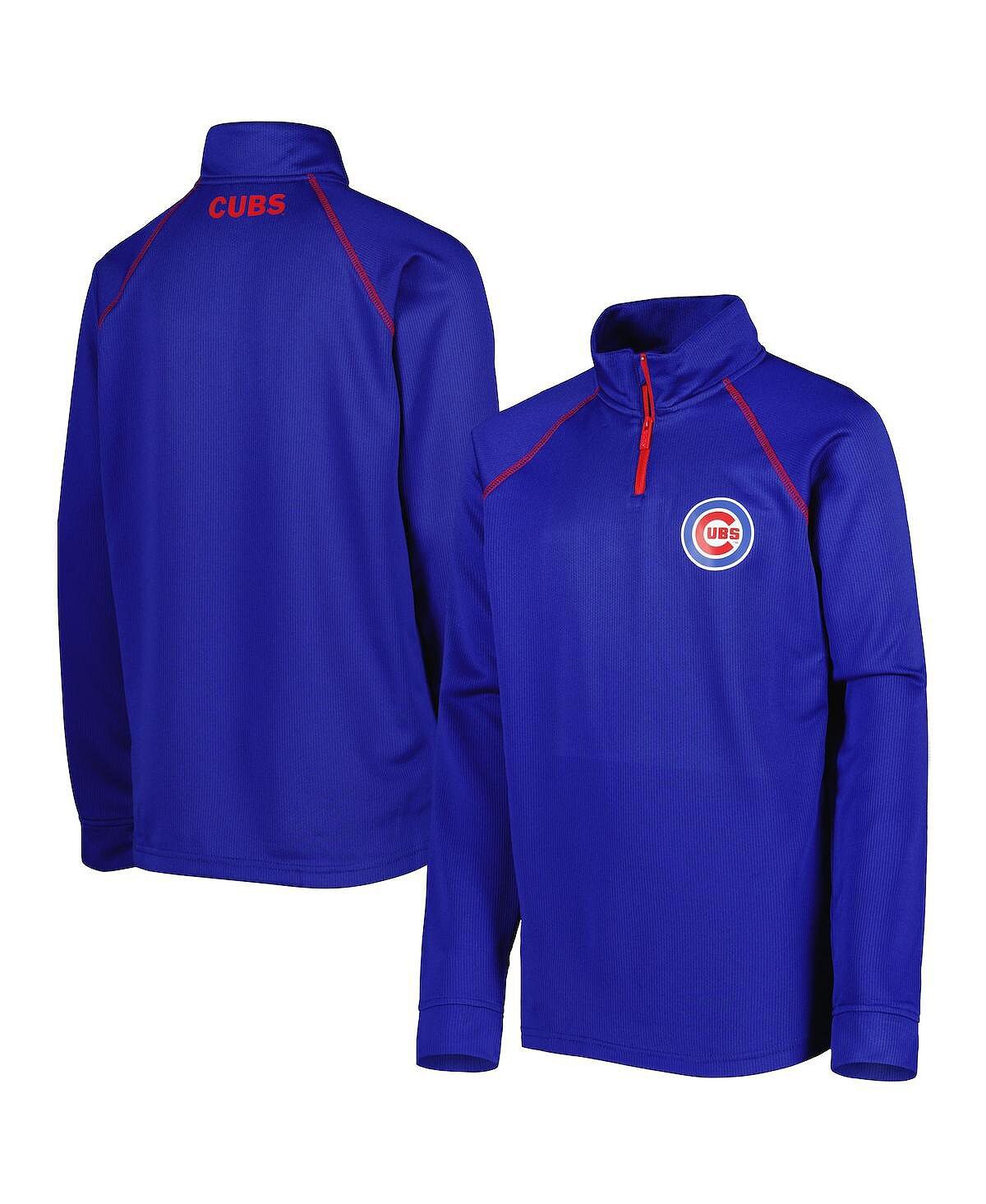 

Куртка Big Boys Royal Chicago Cubs Team с молнией длиной до четверти реглан Stitches