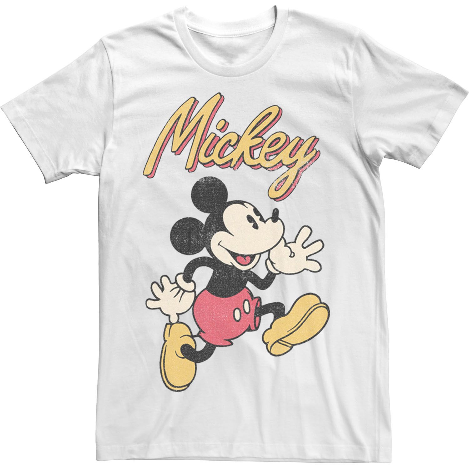 Мужская классическая футболка с портретом для бега Disney Mickey And Friends Mickey Licensed Character мужская футболка с портретом disney epic mickey painting licensed character