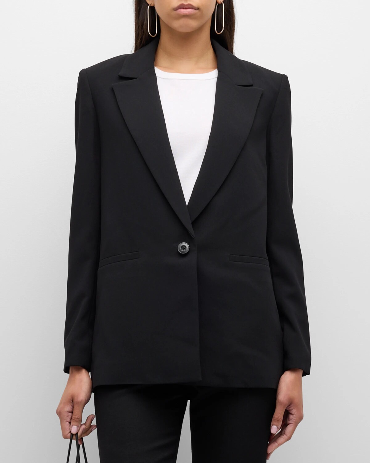 

Блейзер-бойфренд с воротником-стойкой Denny Alice + Olivia, цвет Black