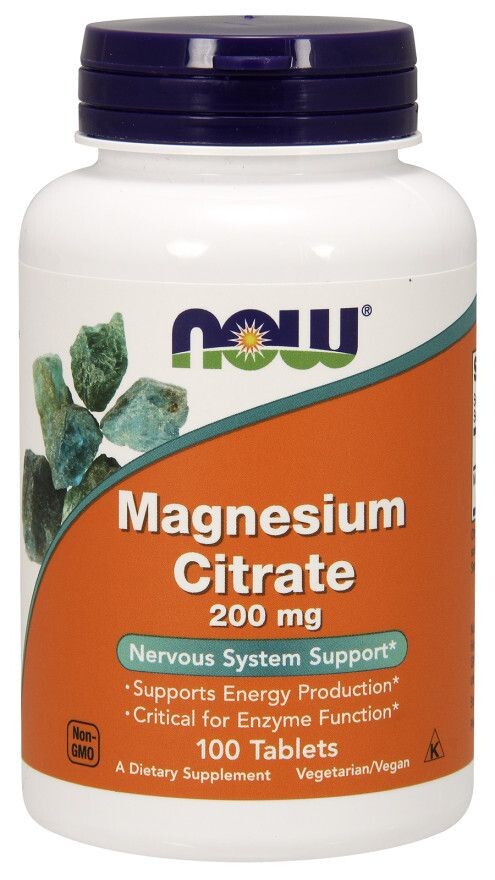 

Now Foods Magnesium Citrate 200 mg таблетки магния, 100 шт.