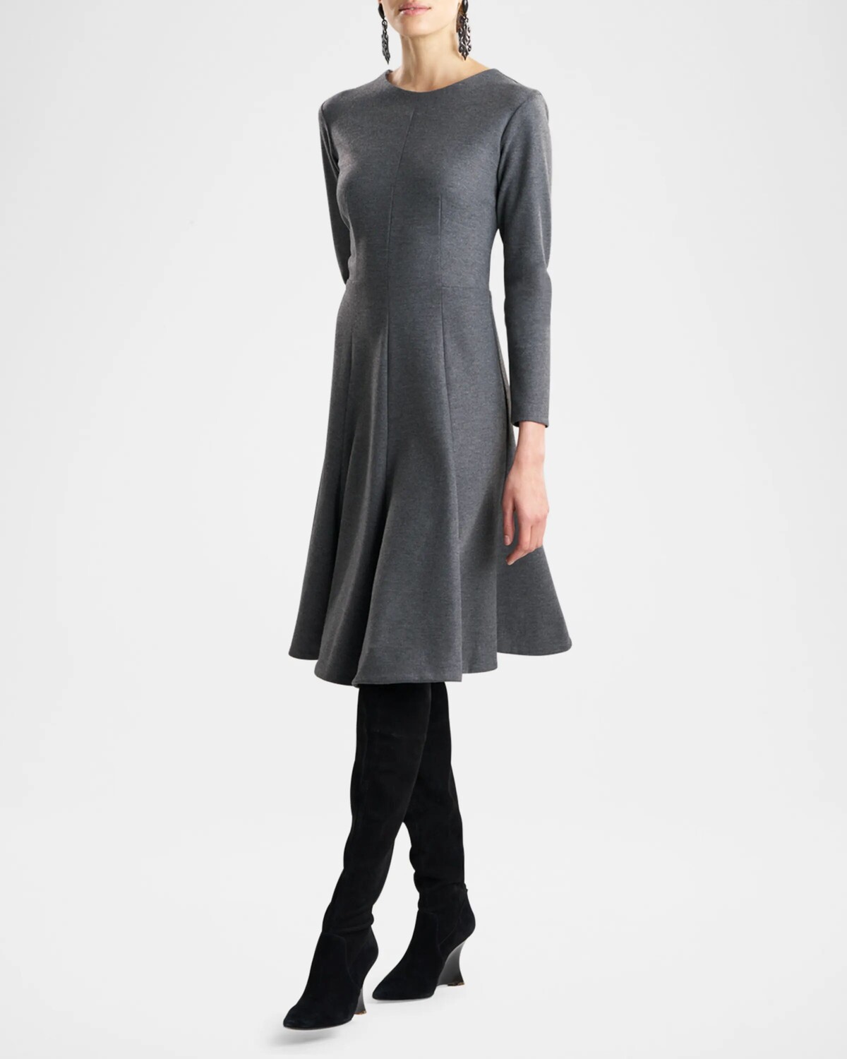

Платье из двойного джерси с рюшами Natori, цвет Charcoal