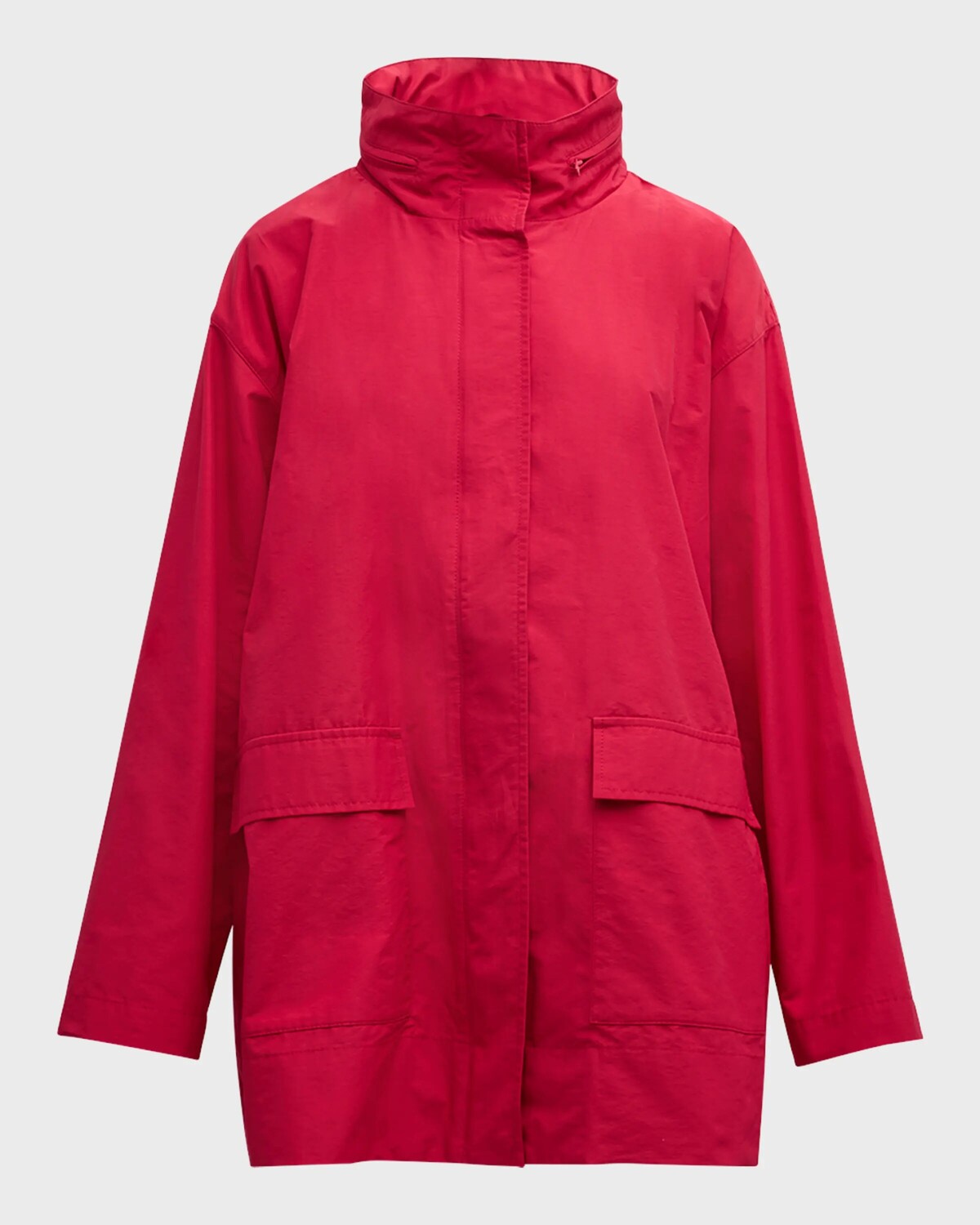 

Миниатюрная куртка с воротником-стойкой и потайным капюшоном Eileen Fisher, цвет Azalea