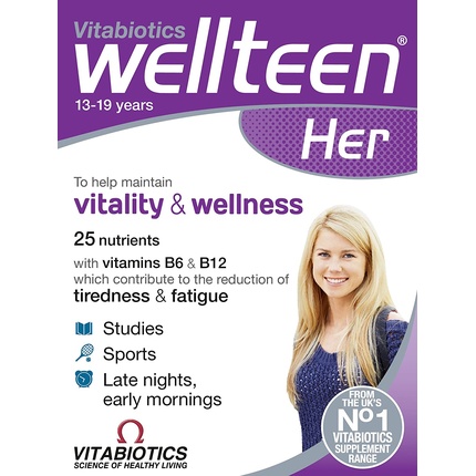 Vitabiotics Wellteen Her Original, 30 таблеток vitabiotics osteocare original tablets 30 s