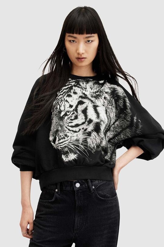 

Толстовка из хлопка TIGRESS CYGNI AllSaints, черный