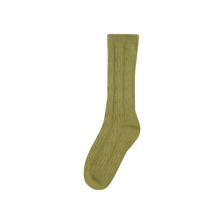 

Носки Stussy Cable Knit S Dress Socks, цвет Dark Lime