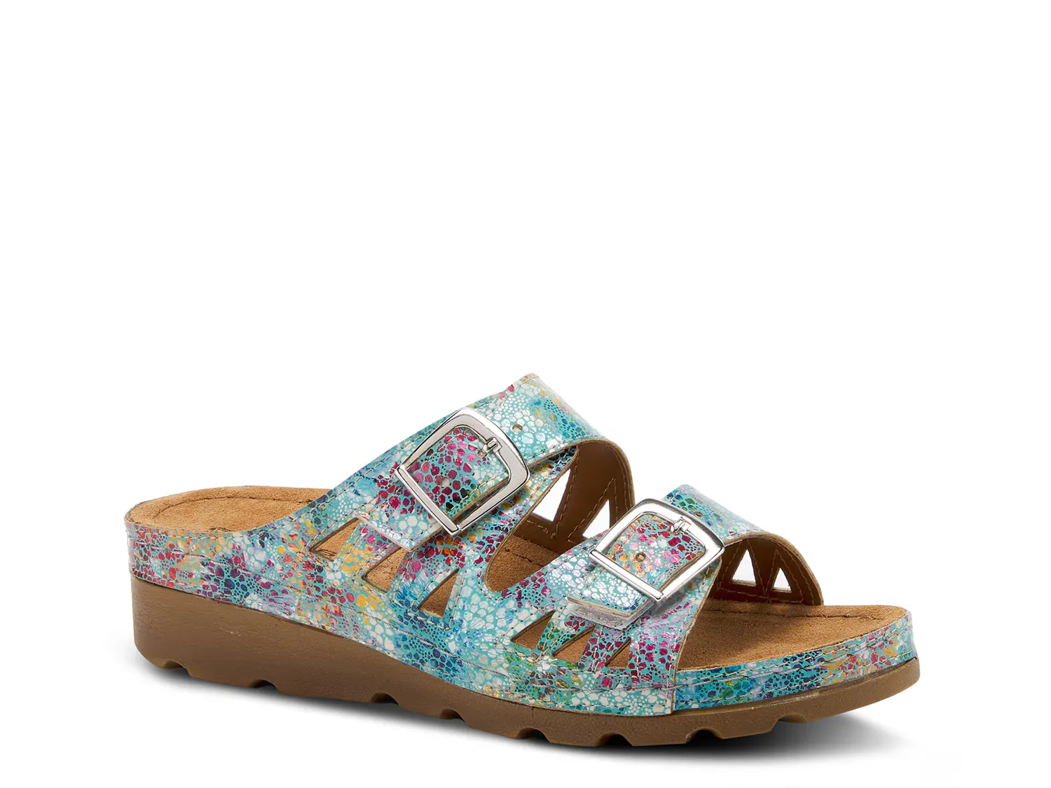 

Сандалии Delphis Sandal Flexus By Spring Step, цвет turquoise_multicolor