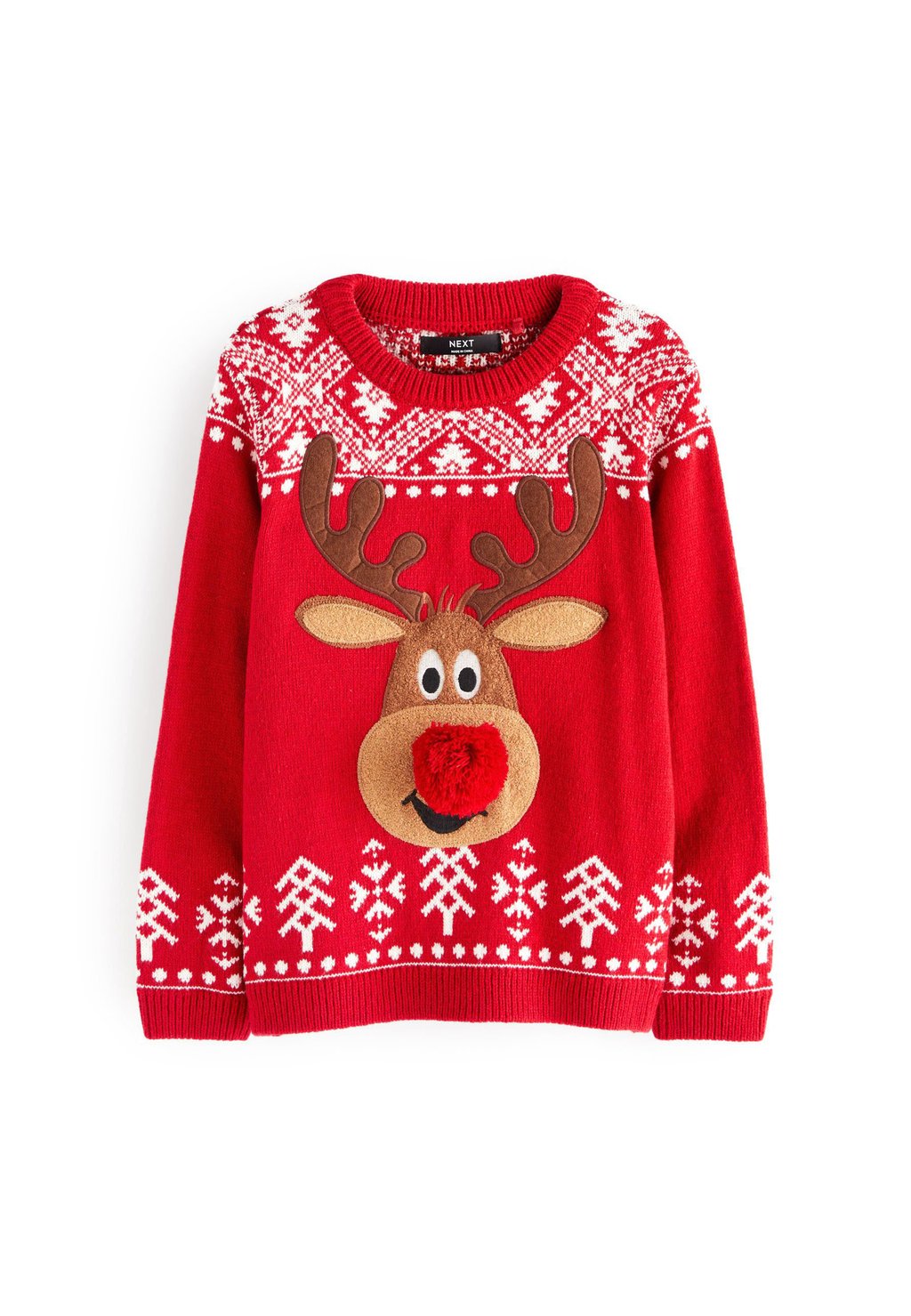 цена Вязаный свитер CHRISTMAS Next, цвет red reindeer fairisle pattern