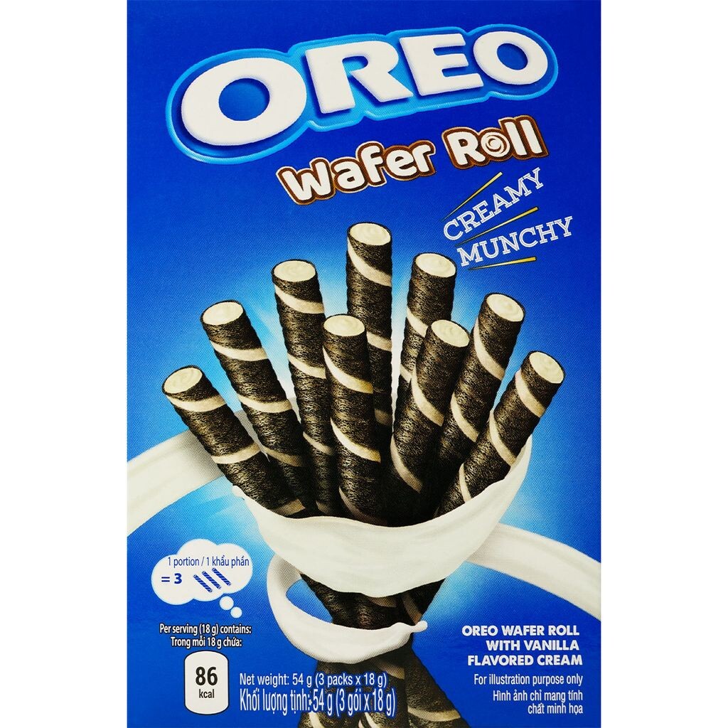 

Oreo - Wafer Roll Vanilla - вафельные трубочки с начинкой из ванильного крема - 54г Mondalez