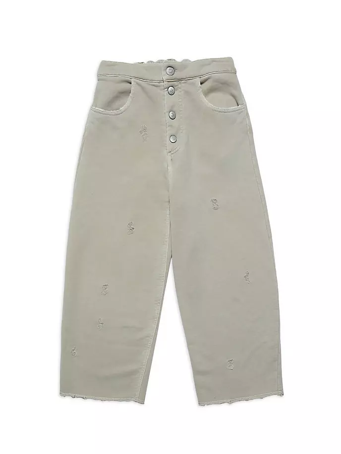 

Детские потертые брюки для маленьких детей Mm6 Maison Margiela, цвет light camel