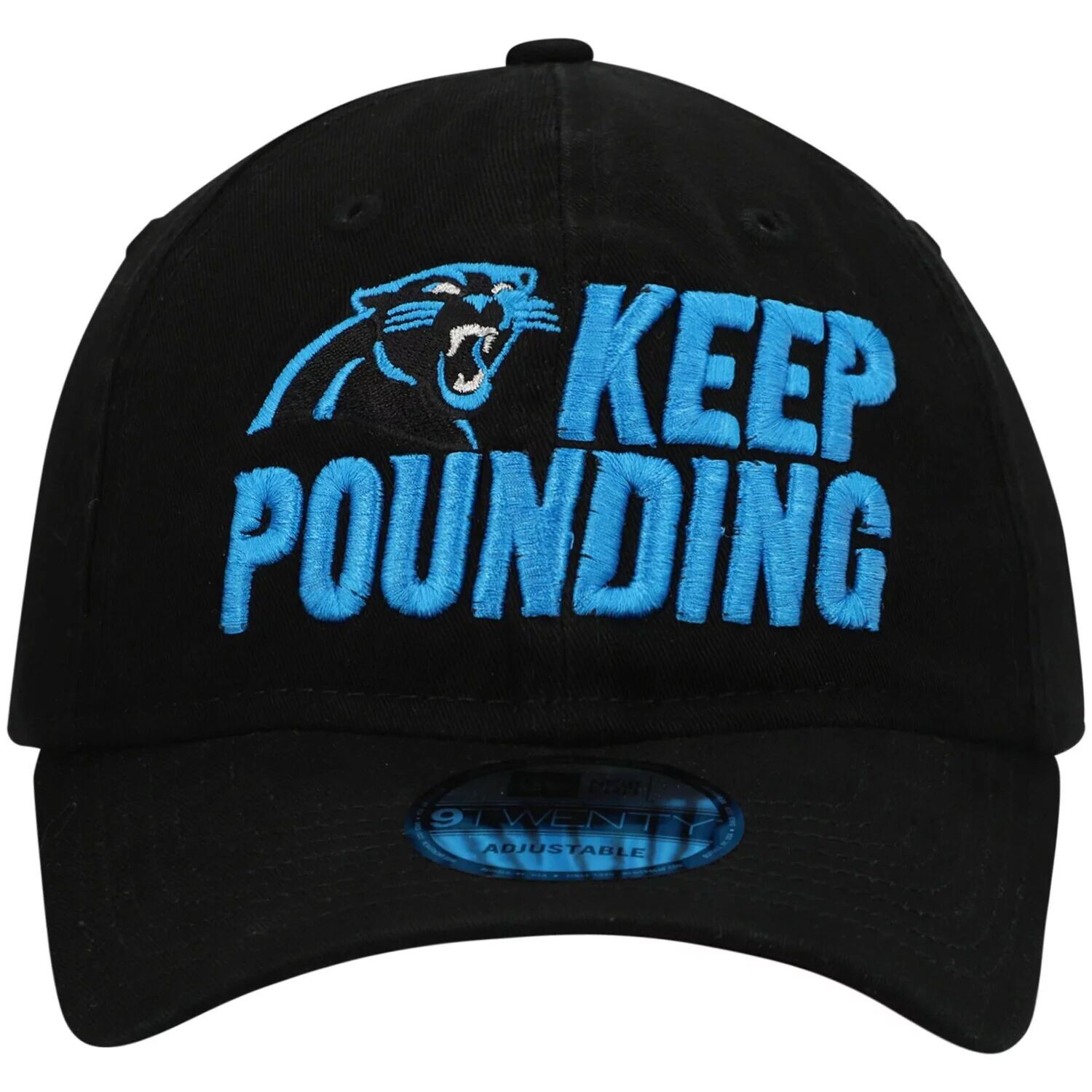 

Мужская регулируемая кепка New Era Black Carolina Panthers Keep Pounding 9TWENTY