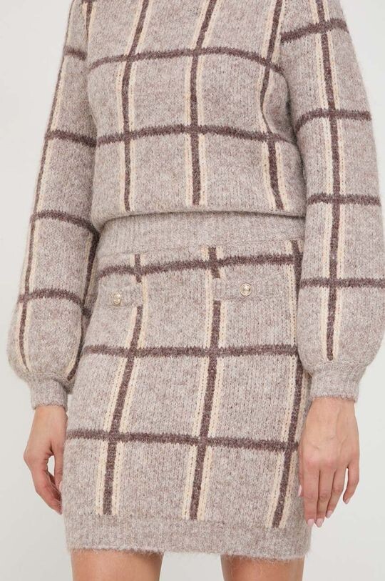 

Юбка из смесовой шерсти Guess, коричневый