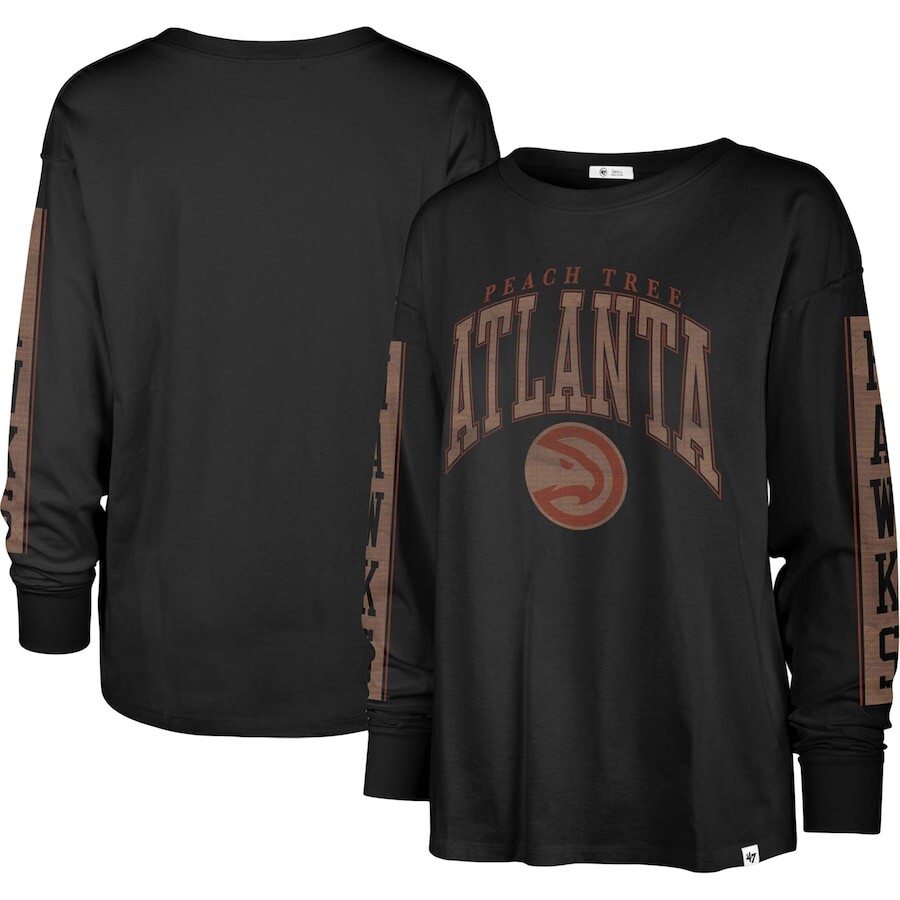 

Футболка с длинным рукавом 47 Atlanta Hawks, черный