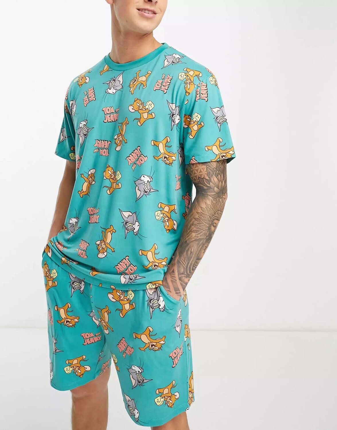 

Короткая пижама Tom And Jerry Темно-бирюзовый комплект Urban Threads