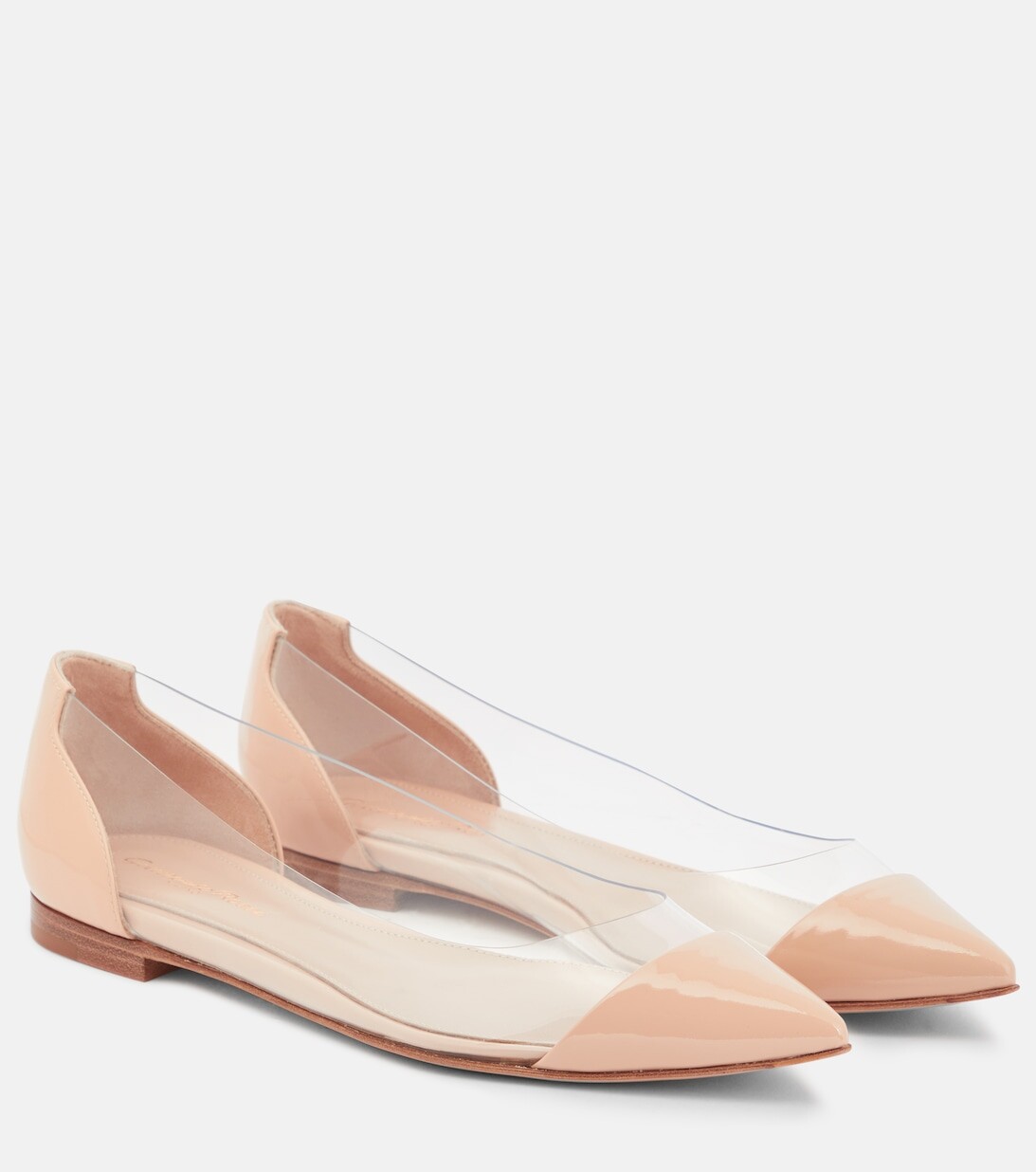 

Балетки из плексигласа и ПВХ Gianvito Rossi, нейтральный