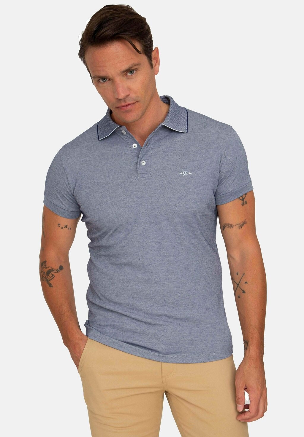 

Поло Interlok Short Sleeve Jacey Quinn, цвет denim