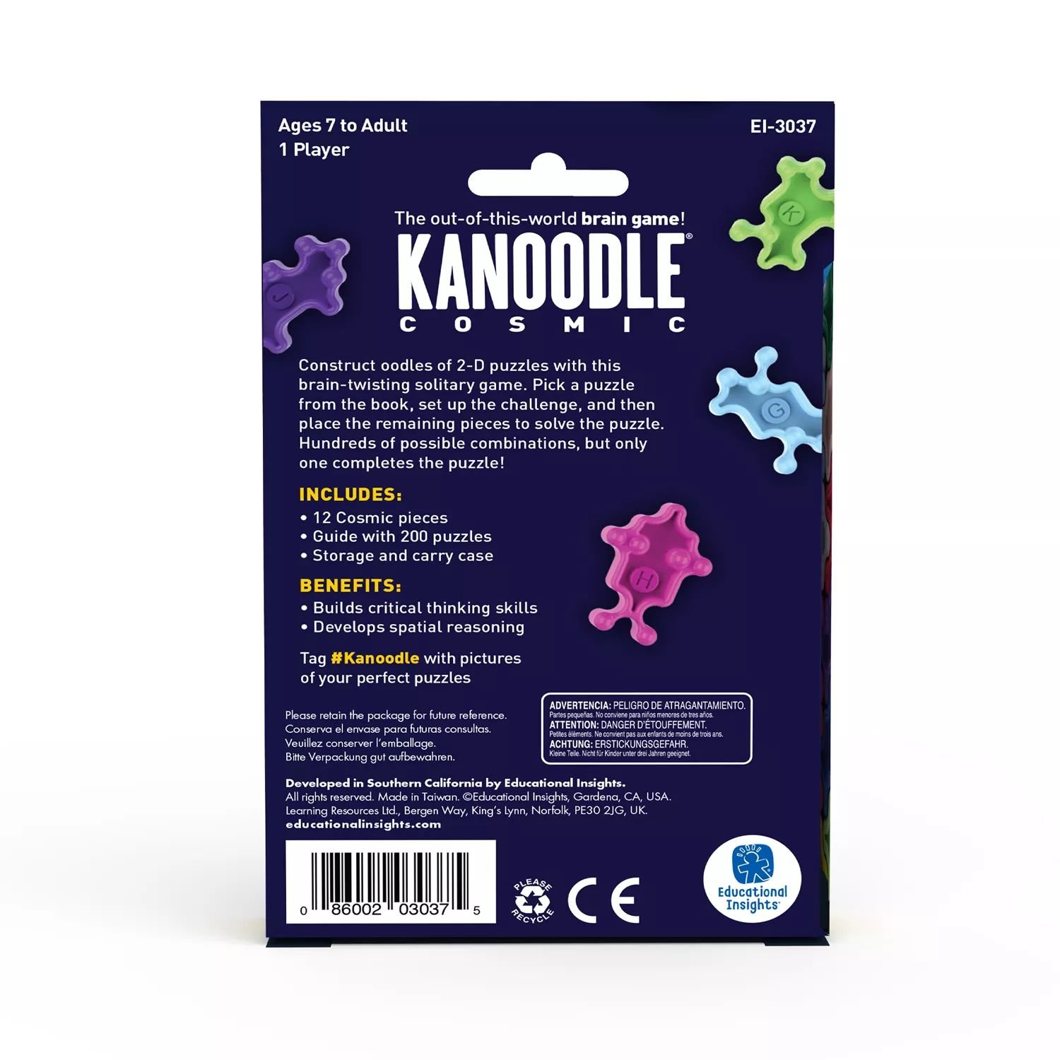 Educational Insights Игра-головоломка Kanoodle Cosmic, 10 шт. Educational  Insights – заказать из-за рубежа в «CDEK.Shopping»