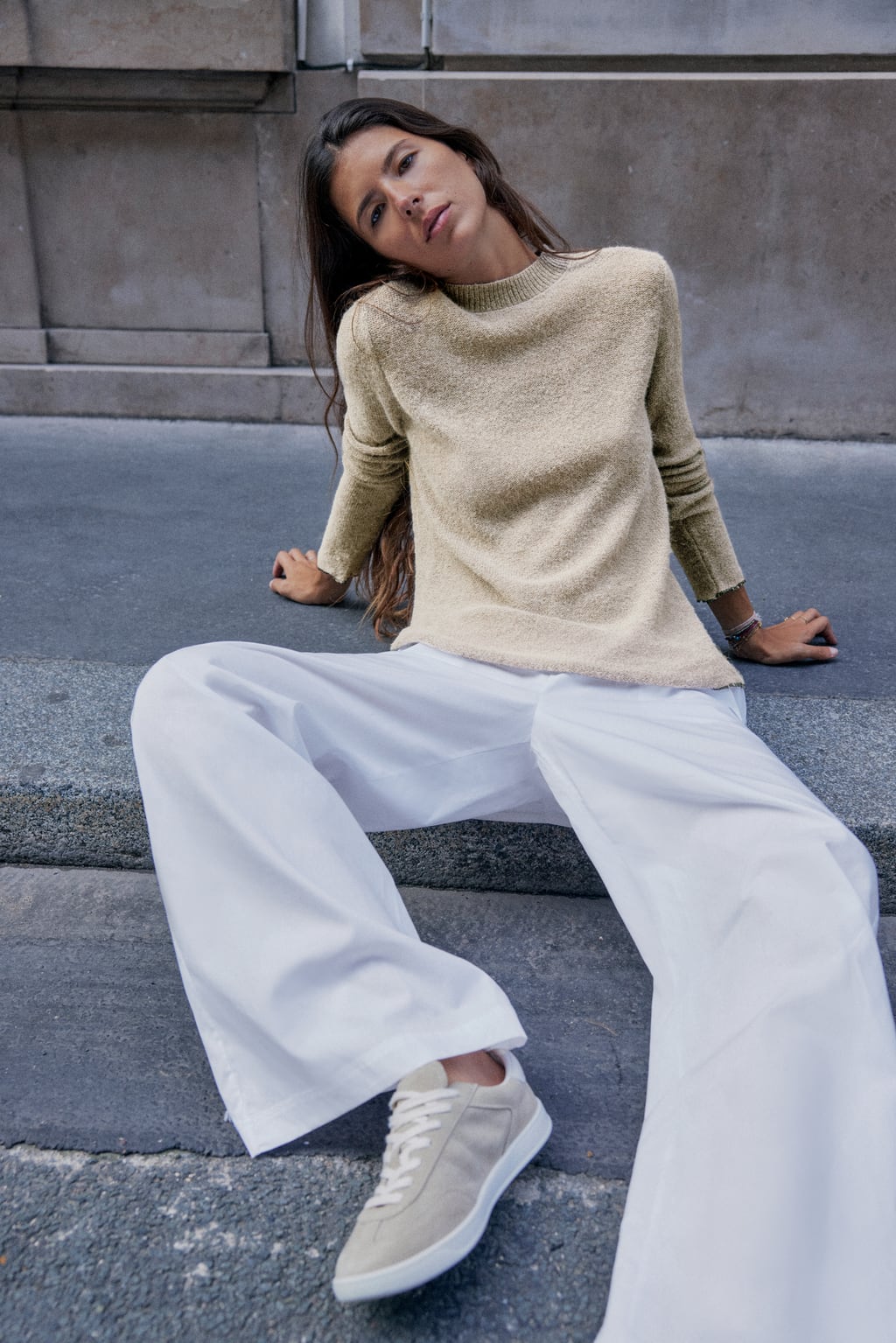 

Короткая трикотажная туника в полоску ZARA