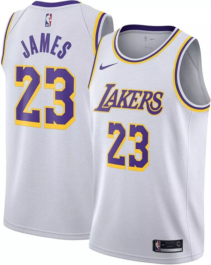 

Мужская майка Nike Los Angeles Lakers LeBron James № 23 Association, Серый