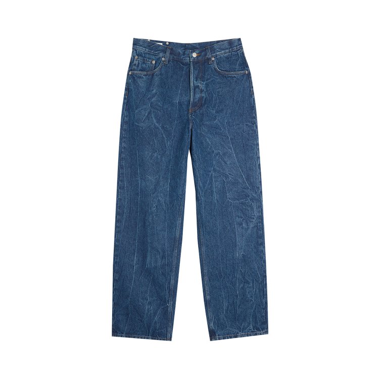 

Брюки Dries Van Noten Loose Fit Straight Leg Denim Pants, синий